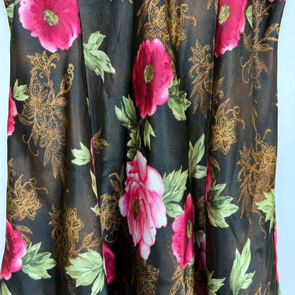 Sophia Delicates Lingerie Slip Dress Medium Bold Pink Roses Sexy Grunge Mob Wife - Picture 3 of 9